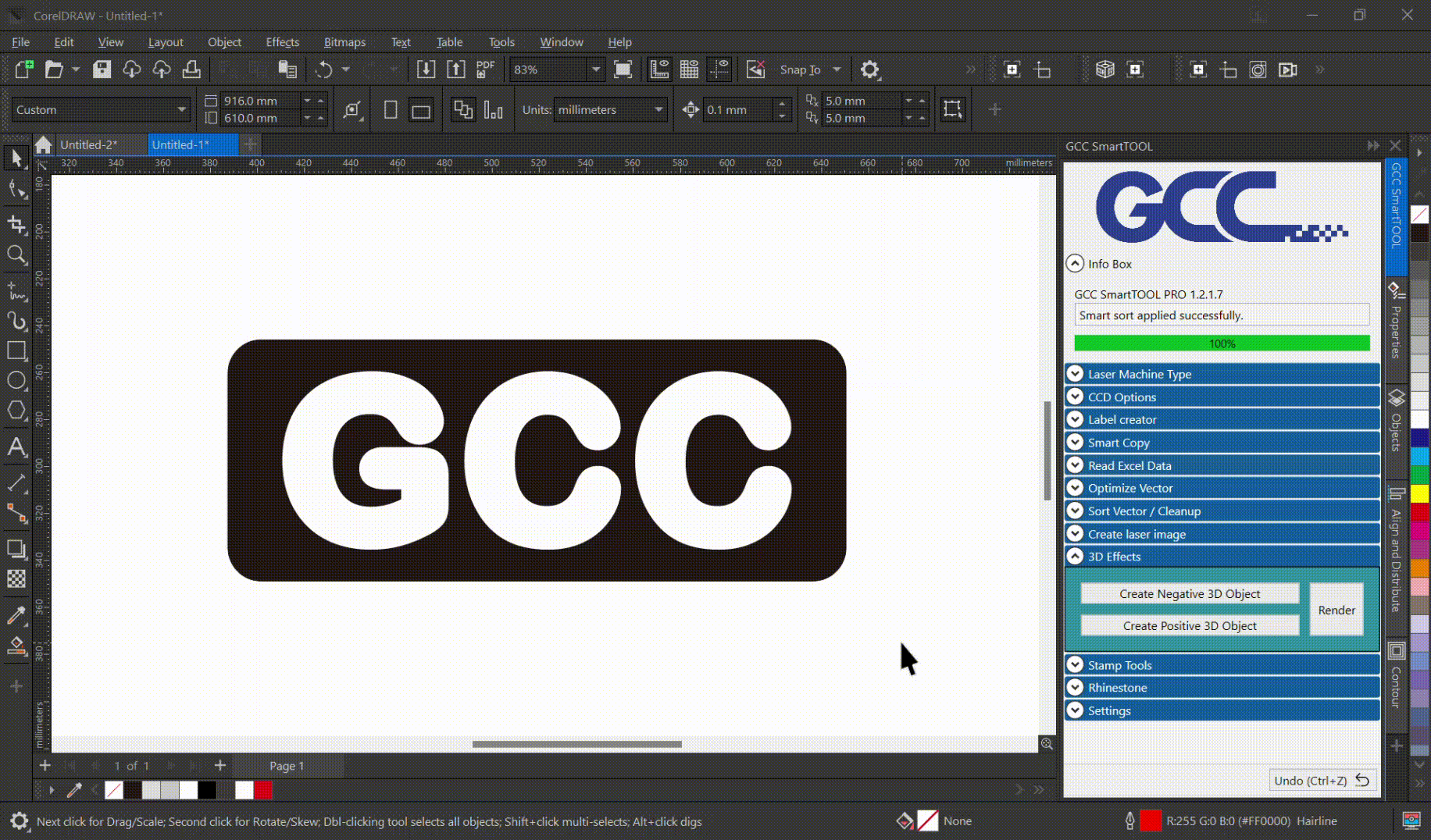 Multifunction user interface for both beginners and advance users. | GCC Laser E200S Series Desktop Laser Engraver Feature